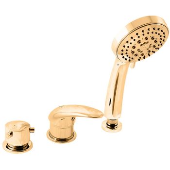 Смеситель на борт ванны Rav Slezak Dunaj D475.5PZ Золото — фото 1, Смесители на борт ванны