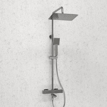 Душевая система WasserKRAFT A199.069.141.010.CH Thermo с термостатом Хром — фото 6, Душевые стойки