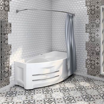 Карниз для ванны Radomir Vannesa София 169x90 1-12-2-0-0-223 Хром — фото 2, Карнизы для ванной