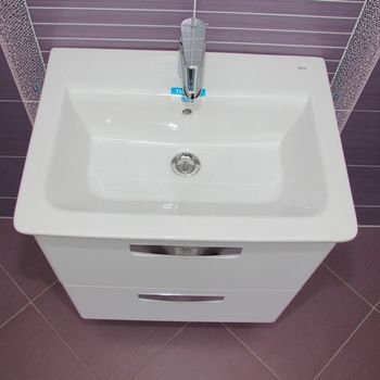 Тумба под раковину Roca The Gap 80 ZRU9302732 подвесная Белая матовая — фото 3, Тумбы под раковину