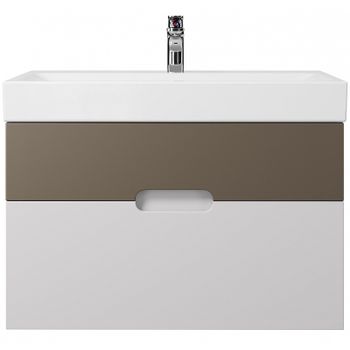 Тумба под раковину Creto Malibu 80 7-1078CapS подвесная Capuchino Soft — фото 1, Тумбы под раковину