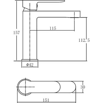 Смеситель для раковины Aquanet Passion AF300-10B 243293 Черный — фото 6, Смесители для раковины