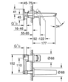 Смеситель для раковины Grohe BauLoop 20289001 Хром — фото 9, Смесители для раковины