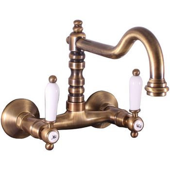 Смеситель для раковины Rav Slezak Morava retro MK502.5/28SM Бронза — фото 1, Смесители для раковины