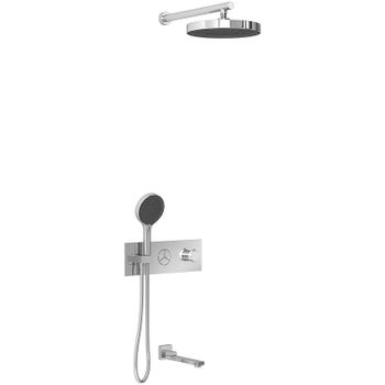 Душевая система Vincea Inspire VSFW-432TI2CH с термостатом Хром — фото 1, Встраиваемые душевые комплекты