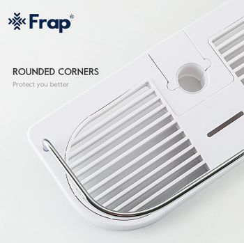 Полка корзина Frap F339 Белая — фото 5, Полки для ванной и душа