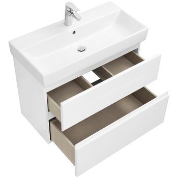 Тумба под раковину Roca Oleta 80 A857640806 подвесная Белый глянец — фото 3, Тумбы под раковину