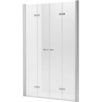 Душевая дверь New Trendy New Soleo Chrome 130 D-0258A профиль Хром стекло прозрачное — фото 1, Складные душевые двери