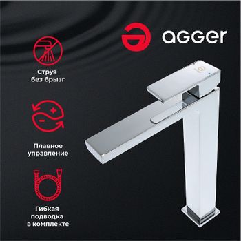 Смеситель для раковины Agger Great A2812100 Хром — фото 6, Смесители для раковины