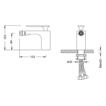 Смеситель для биде Timo Torne 4362/17F Золото матовое — фото 2, Смесители для биде