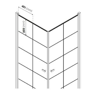 Душевой уголок New Trendy New Soleo Black 90х90 D-0285A/D-0285A профиль Черный стекло прозрачное — фото 8, Квадратные душевые уголки