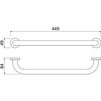 Поручень для ванной Aquatek AQ4995MB Черный матовый — фото 2, Поручни для ванной
