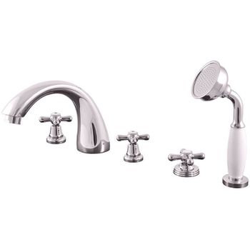 Смеситель на борт ванны Rav Slezak Morava retro MK169.5P Хром — фото 1, Смесители на борт ванны