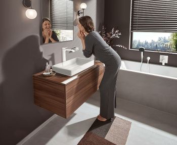 Смеситель для раковины Hansgrohe Vivenis 75040700 Белый матовый — фото 3, Смесители для раковины