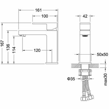 Смеситель для раковины Aquatek Либра AQ1610CR Хром — фото 2, Смесители для раковины