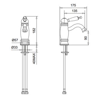 Смеситель для раковины Migliore Oxford 19095 Бронза — фото 2, Смесители для раковины