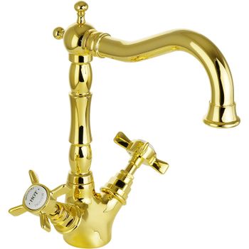 Смеситель для раковины Migliore Princeton 19379 Золото — фото 1, Смесители для раковины