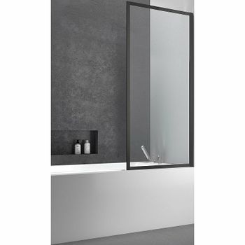 Шторка на ванну Vincea City 70x140 VSB-41700CLB профиль Черный матовый стекло прозрачное — фото 2, Неподвижные шторки для ванной