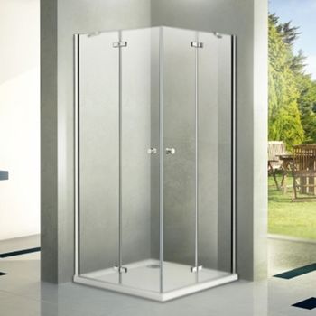 Душевой уголок WeltWasser WW200 Q22 90x90 10000002932 профиль Хром стекло прозрачное — фото 1, Квадратные душевые уголки