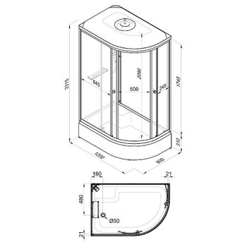Душевая кабина Triton Коралл 120x80 В L Щ0000061819 без гидромассажа — фото 15, Душевые кабины