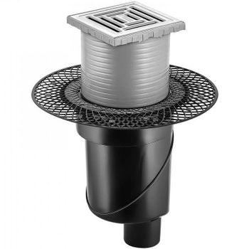 Душевой трап Berges Platz Uno 100x100 090069 с решеткой Хром матовый — фото 1, Трапы для душа