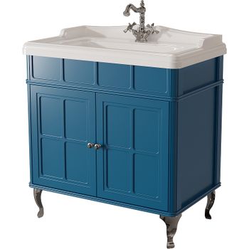 Тумба под раковину Caprigo Borgo 80 33412CH-B136 Синяя матовая — фото 1, Тумбы под раковину