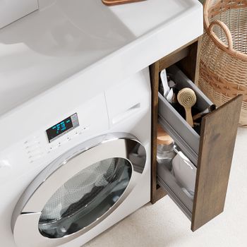 Тумба под раковину Aquaton Лондри 80 1A267101LHDR0 Дуб Рустикальный без фасада — фото 9, Тумбы под раковину