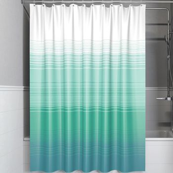 Штора для ванны Iddis Base 240х200 BR04P18i11 Сине-зеленая — фото 1, Шторы для ванной