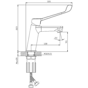 Смеситель для раковины Splenka S08.10 Хром — фото 3, Смесители для раковины