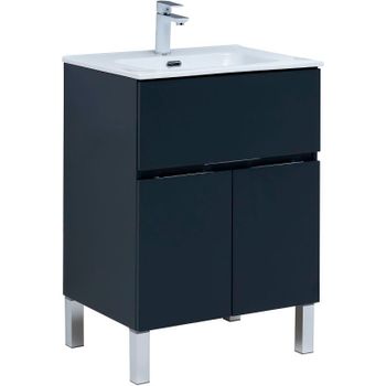 Тумба под раковину Aquanet Алвита New 60 277547 Антрацит — фото 1, Тумбы под раковину