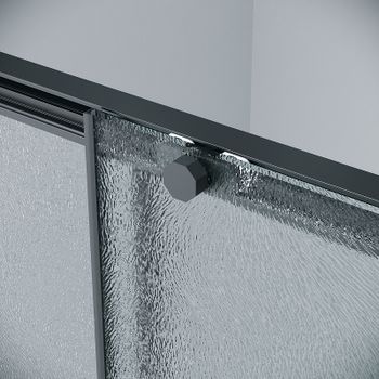Душевая дверь Grossman Style 110 100.K33.05.110.21.02 профиль Черный матовый стекло шиншилла — фото 7, Раздвижные душевые двери