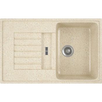 Кухонная мойка Domaci Бьелла DMC-24 GWS-24-328 Бежевая — фото 1, Кухонные мойки