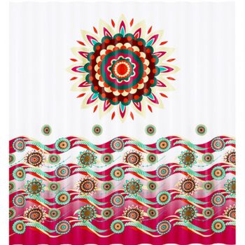 Штора для ванны WasserKRAFT Isen 180х200 SC-40101 Цветы — фото 3, Шторы для ванной