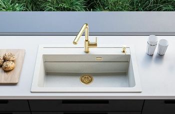 Кухонная мойка Alveus Granital Atrox 40 Arctic G11 790x500 1140443 Белая — фото 4, Кухонные мойки