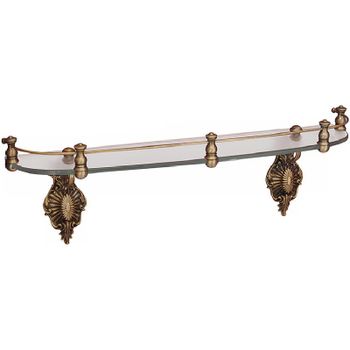 Стеклянная полка Migliore Elisabetta 17003 Бронза — фото 1, Полки для ванной и душа