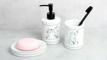 Дозатор жидкого мыла Fixsen Teddy FX-600-1 Белый Черный — фото 2, Дозаторы