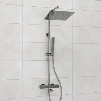 Душевая система WasserKRAFT A199.118.103.087.CH Thermo с термостатом Хром — фото 6, Душевые стойки