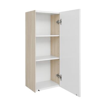 Подвесной шкаф Aquaton Асти 35 1A262903AX010 Белый Ясень шимо — фото 2, Шкафы для ванной