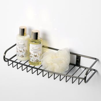 Полка корзина WasserKRAFT Exter K-1611 Светлая бронза — фото 2, Полки для ванной и душа