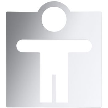 Табличка Мужской туалет Bemeta Hotel 111022032 Хром — фото 1, Таблички для санузла и общественных мест