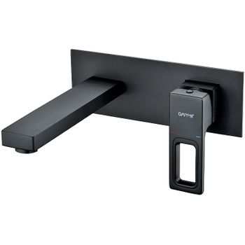 Смеситель для раковины Gappo G17-6 G1017-16 Черный матовый — фото 1, Смесители для раковины