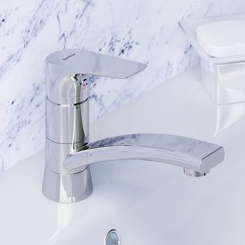 Смеситель для раковины Damixa Jupiter 770220001 Хром — фото 6, Смесители для раковины