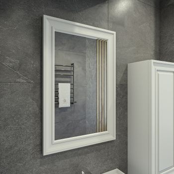 Зеркало Caprigo Ponza 60 13530-B231 Белое матовое — фото 2, Зеркала в ванную комнату