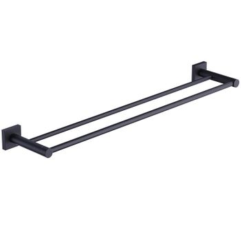 Полотенцедержатель Timo Selene 12056/03 двойной Черный — фото 1, Полотенцедержатели