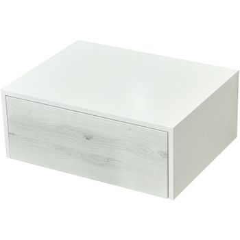 Тумба Aquaton Сакура 60 1A220403SKW80 подвесная Ольха наварра Белый глянец — фото 1, Комоды и тумбы для ванной комнаты