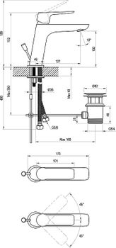 Смеситель для раковины Ravak Classic CL 011.00 X070081 Хром — фото 5, Смесители для раковины