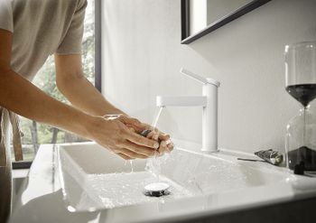 Смеситель для раковины Hansgrohe Finoris 76020700 Белый матовый — фото 2, Смесители для раковины