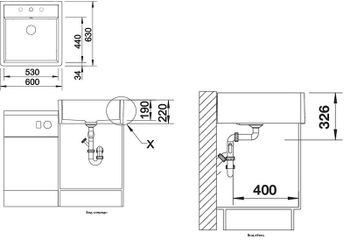Кухонная мойка Blanco Panor 60 514486 Белая — фото 6, Кухонные мойки