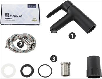 Смеситель для раковины Frap H17-6 F1017-6 Черный матовый — фото 7, Смесители для раковины