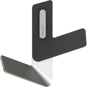 Двойной крючок Sonia Flama 188444 Черный матовый Металл — фото 1, Крючки для полотенец